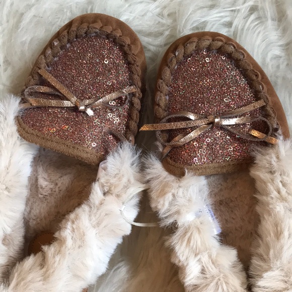 🆕NWT fur lined sequin moccasin slippers - Picture 8 of 8